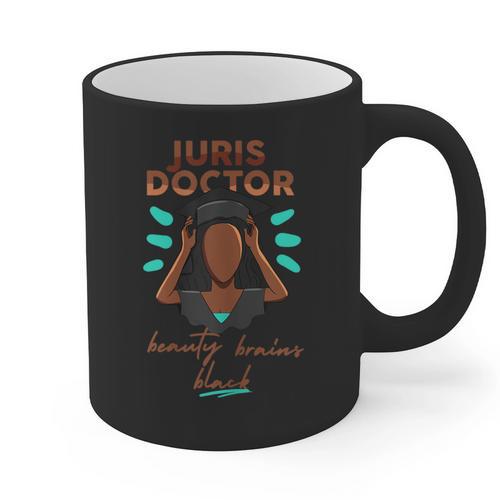 Juris Doctor Beauty Brains Juris Doctorate Graduation Graphic Print Coffee Mug - Best Gift Smart