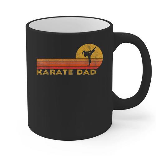 Karate Dad Martial Arts Retro Graphic Print Coffee Mug - Father's Day Fun