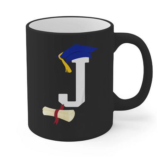 Kids Initial J Letter For Boys Preschool Graduation Kindergarten Graphic Print Coffee Mug - Best Gift Smart