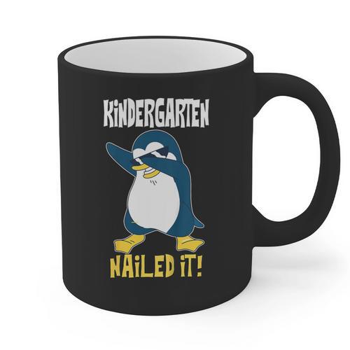 Kids Kindergarten Dabbing Penguin Nailed It Graduation Class 2021 Graphic Print Coffee Mug - Best Gift Smart