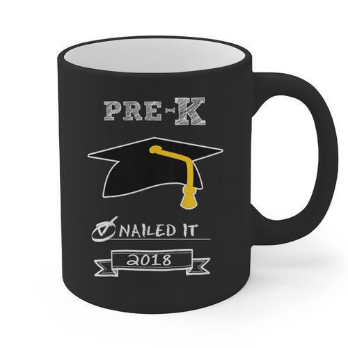 Kids Pre-K School Graduation Nailed It 2018 TShirt Boy Girl Graphic Print Coffee Mug - Best Gift Smart