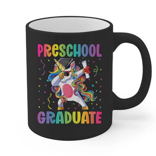 Kids Preschool Graduation Dab Unicorn Preschool Graduate Graphic Print Coffee Mug - Best Gift Smart