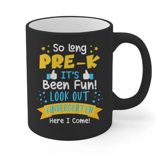 Kids So Long Pre-K Graduation 2025 School Kindergarten Here Come Graphic Print Coffee Mug - Best Gift Smart