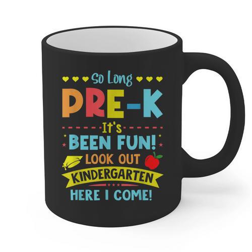 Kids So Long PRE-K It's Been Fun Graduation Graphic Print Coffee Mug - Best Gift Smart