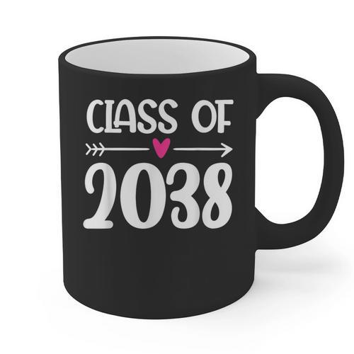 Kindergarten Class Of 2038 First Day School Graduation Girls Graphic Print Coffee Mug - Best Gift Smart