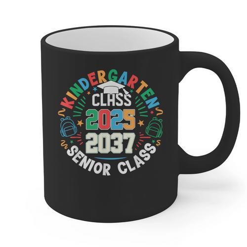 Kindergarten Graduation Class Of 2025 Senior 2037 Class Graphic Print Coffee Mug - Best Gift Smart