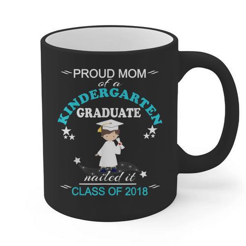 Kindergarten Graduation Shirts 2018-Proud Mom Tee Graphic Print Coffee Mug - Best Gift Smart