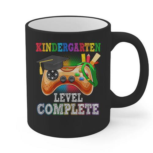 Kindergarten Level Complete Last Day Of School Graduation Graphic Print Coffee Mug - Best Gift Smart