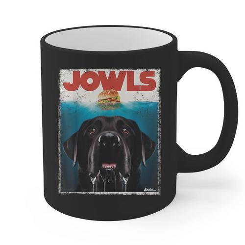 Lab Jowls Tee Labrador Retriever Mom Top Dad Graphic Print Coffee Mug - Father's Day Fun