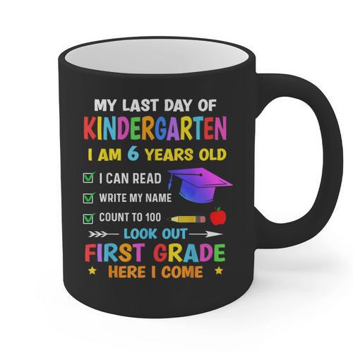 Last Days Of Kindergarten Graduation 2025 Graduate Boys Girl Graphic Print Coffee Mug - Best Gift Smart