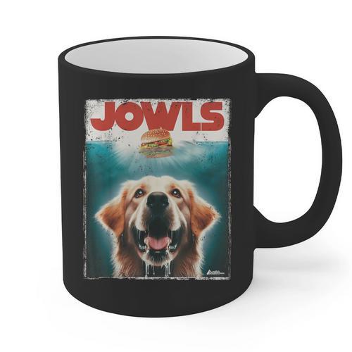 Light Golden Retriever Jowls Top Paws Cream Lab Dog Mom Dad Graphic Print Coffee Mug - Father's Day Fun