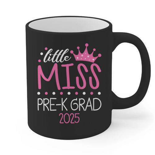 Little Miss Pre-K Grad Preschool Prek Graduation 2025 Graphic Print Coffee Mug - Best Gift Smart