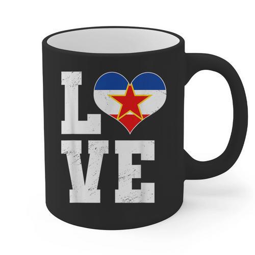 Love Yugoslavia Proud Yugoslav Nostalgia Graphic Print Coffee Mug - Figerry