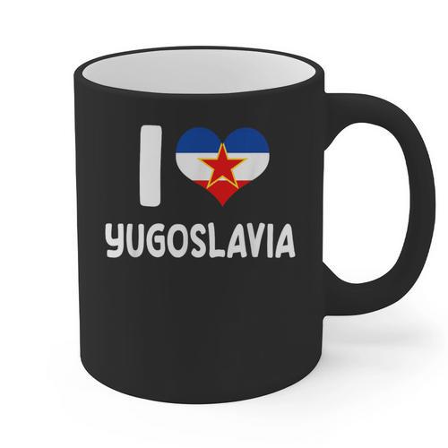 I Love Yugoslavia Proud Yugoslav Nostalgia Saying Graphic Print Coffee Mug - Figerry