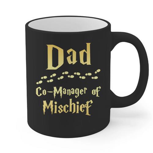 Magical Dad Manager Of Mischief Birthday Family Matching Graphic Print Coffee Mug - Father's Day Fun