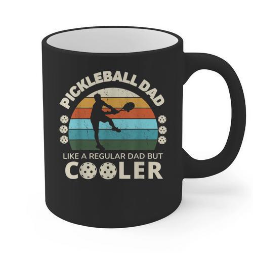 Man's Pickleball Dad Like A Regular Dad But Cooler Graphic Print Coffee Mug - Father's Day Fun