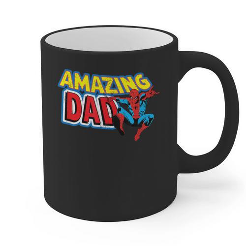 Marvel Spider-Man Amazing Dad Comic Book Father's Day Graphic Print Coffee Mug - Father's Day Fun