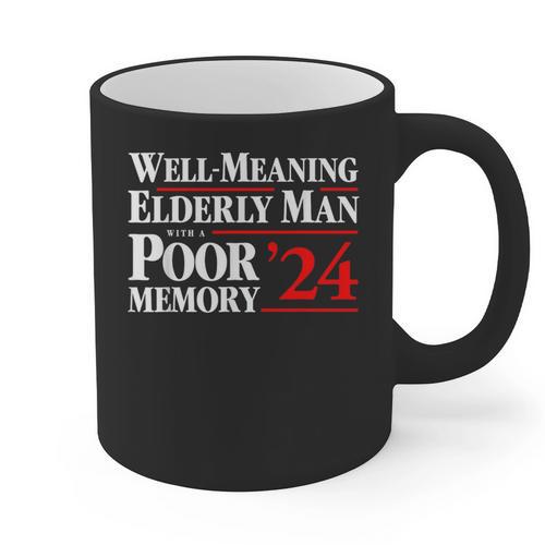 Well Meaning Elderly Man With A Poor Memory 2024 Graphic Print Coffee Mug - Easessy