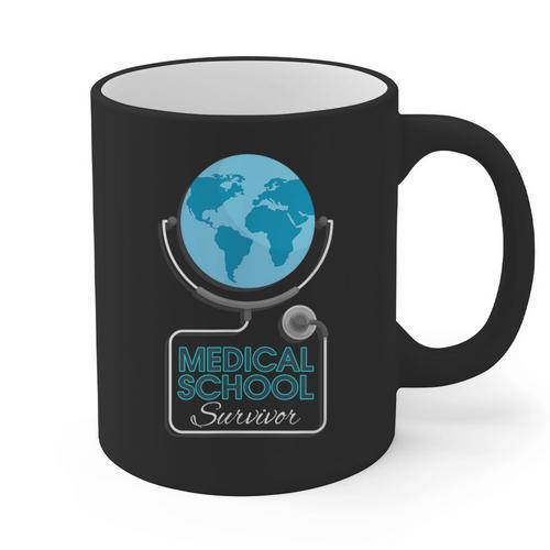 Medical School Survivor Med Graduation Graphic Print Coffee Mug - Best Gift Smart