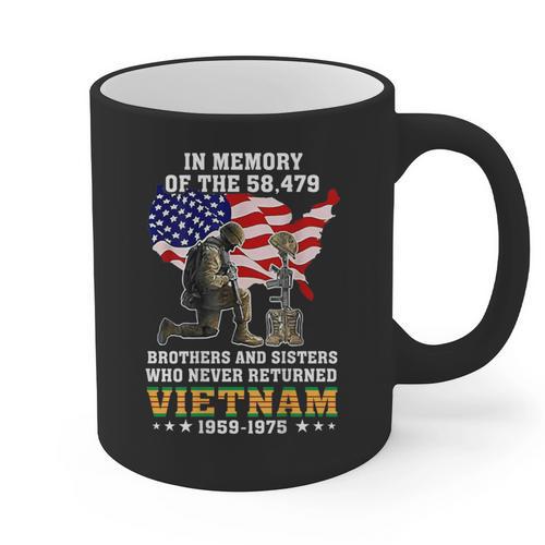 In Memory Of The 58479 Brothers & Sisters On Back Graphic Print Coffee Mug - Easessy