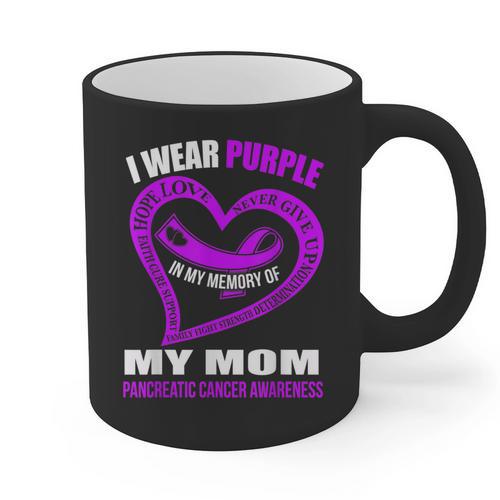In My Memory Of My Mom PANCREATIC CANCER AWARENESS Graphic Print Coffee Mug - Easessy