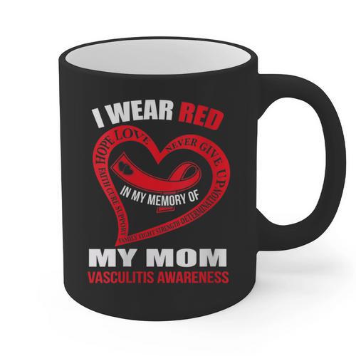 In My Memory Of My Mom VASCULITIS AWARENESS Graphic Print Coffee Mug - Easessy