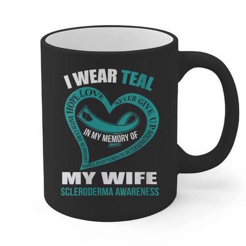 In My Memory Of My Wife SCLERODERMA AWARENESS Graphic Print Coffee Mug - Easessy