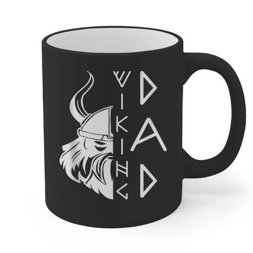 Men Celtic Norse Mythology Viking Dad Graphic Print Coffee Mug - Father's Day Fun