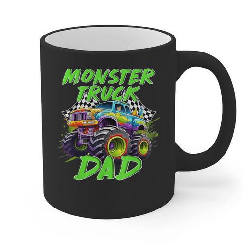 Monster Truck Dad Family Matching Birthday Party Fathers Day Graphic Print Coffee Mug - Father's Day Fun