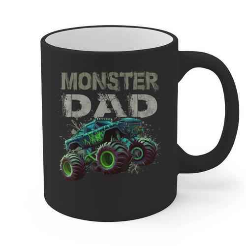 Monster Truck Dad Family Matching Monster Truck Lovers Graphic Print Coffee Mug - Father's Day Fun