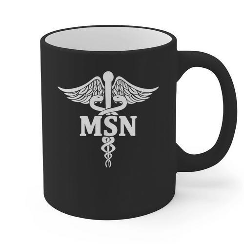 MSN Letters On Caduceus Medical Emblem MSN Nurse Graduation Graphic Print Coffee Mug - Best Gift Smart