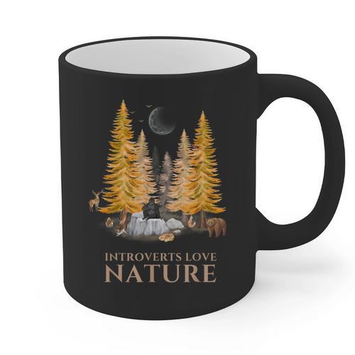 Nature Scene Tees For Introverts Quiet Escape Solitude Graphic Print Coffee Mug - Raresse