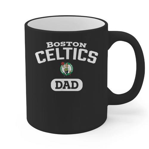 NBA Boston Celtics Dad Arched Team Logo Graphic Print Coffee Mug - Father's Day Fun