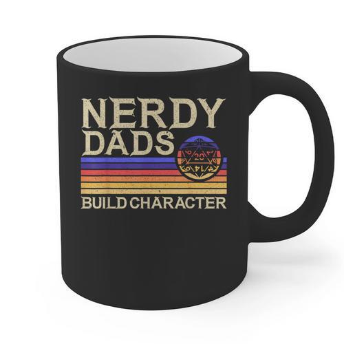 Nerdy Dad RPG Gaming D20 Tabletop Games RPG Gamer Graphic Print Coffee Mug - Father's Day Fun