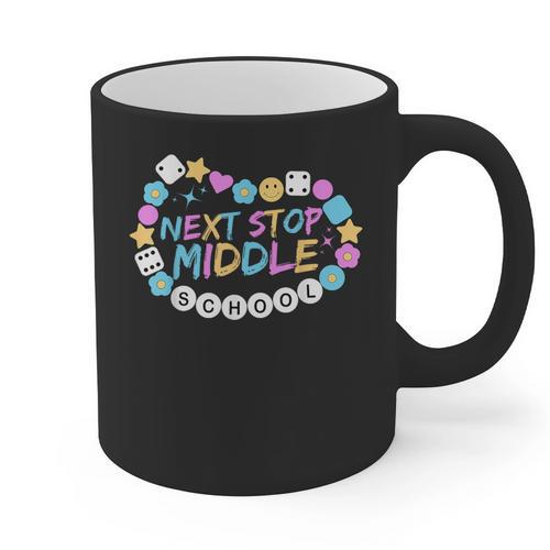Next Stop Middle School Groovy Elementary School Graduation Graphic Print Coffee Mug - Best Gift Smart