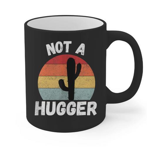 Not A Hugger Cactus Introvert Antisocial Graphic Print Coffee Mug - Raresse