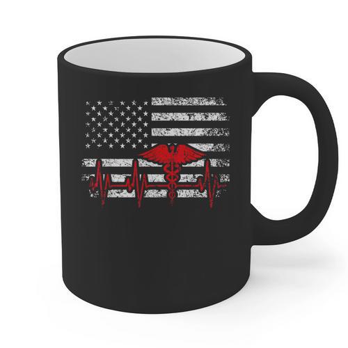 Nurse 2018 American Flag Tee Nursing School Graduation Graphic Print Coffee Mug - Best Gift Smart