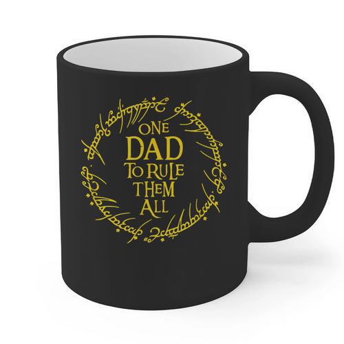 ONE DAD TO RULE THEM ALL Graphic Print Coffee Mug - Father's Day Fun