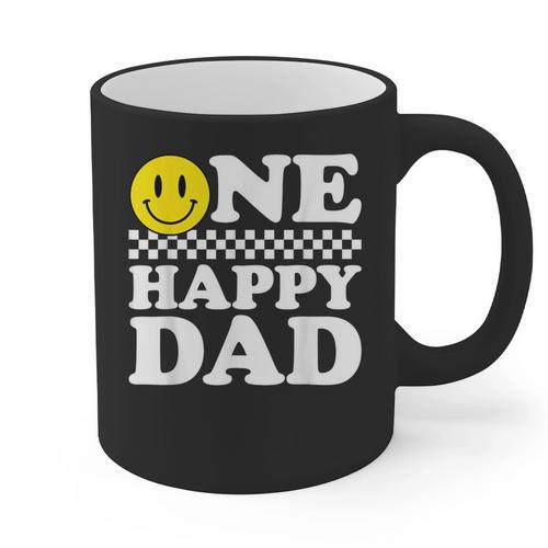 One Happy Dude Dad 1st Birthday Family Matching Graphic Print Coffee Mug - Father's Day Fun
