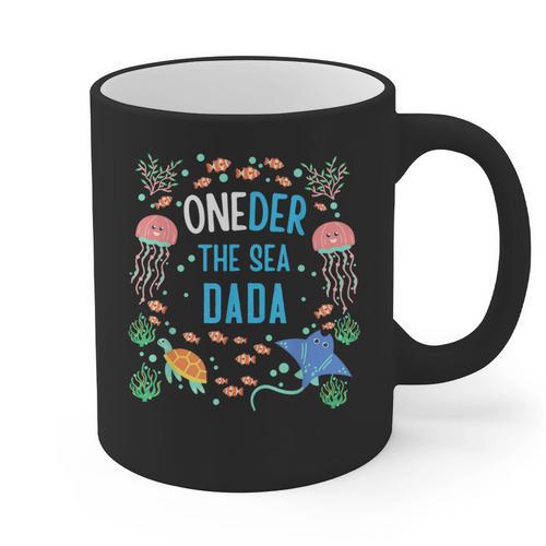 OneDer The Sea Dada 1st Birthday Dad Matching Graphic Print Coffee Mug - Father's Day Fun