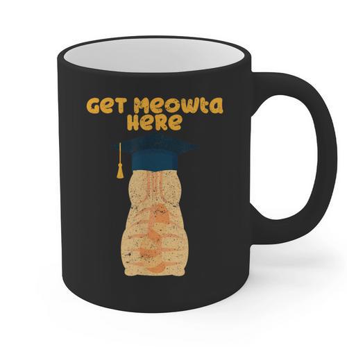 Orange Tabby Cat Graduation Distressed Shirt For Grads For Men Women Girls Kids Graphic Print Coffee Mug - Best Gift Smart