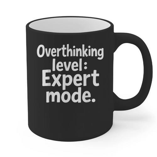 Overthinking Level Expert Mode Sarcasm Introvert Graphic Print Coffee Mug - Raresse