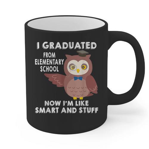 Owl Elementary Graduation Shirt-6th Grade Graduation Graphic Print Coffee Mug - Best Gift Smart