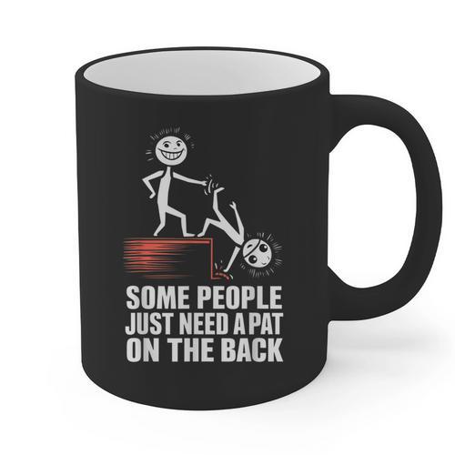 Some People Just Need A Pat On The Back Introvert Graphic Print Coffee Mug - Raresse