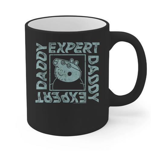 Peppa Pig Father's Day Expert Daddy Vintage Faded Box Logo Graphic Print Coffee Mug - Father's Day Fun