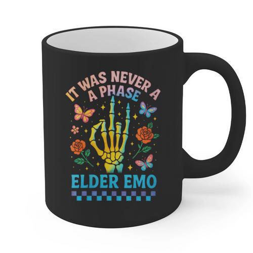 It Was Never A Phase Elder Emo Nostalgia Graphic Print Coffee Mug - Figerry