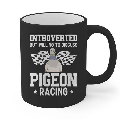 Pigeon Racing Introvert Pigeon Breeder Homing Pigeon Graphic Print Coffee Mug - Raresse