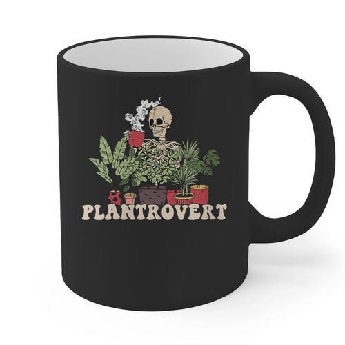 Plant Coffee Love Plantrovert Gardening Introvert Mom Graphic Print Coffee Mug - Raresse