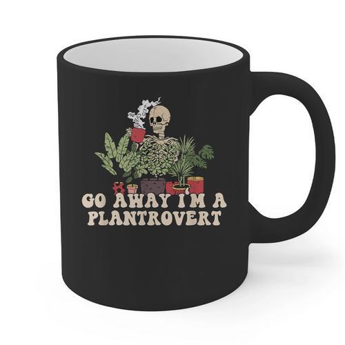 Plant Coffee Lover Plantrovert Gardening Introvert Graphic Print Coffee Mug - Raresse