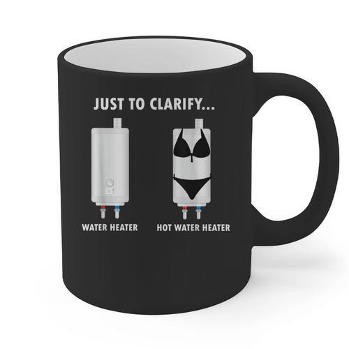 Plumber Hot Water Heater Plumbing Dad Joke Graphic Print Coffee Mug - Father's Day Fun